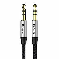 Кабель Baseus Audio Yiven M30 mini-Jack (3.5 mm) 1m, Silver+Black (CAM30-BS1)