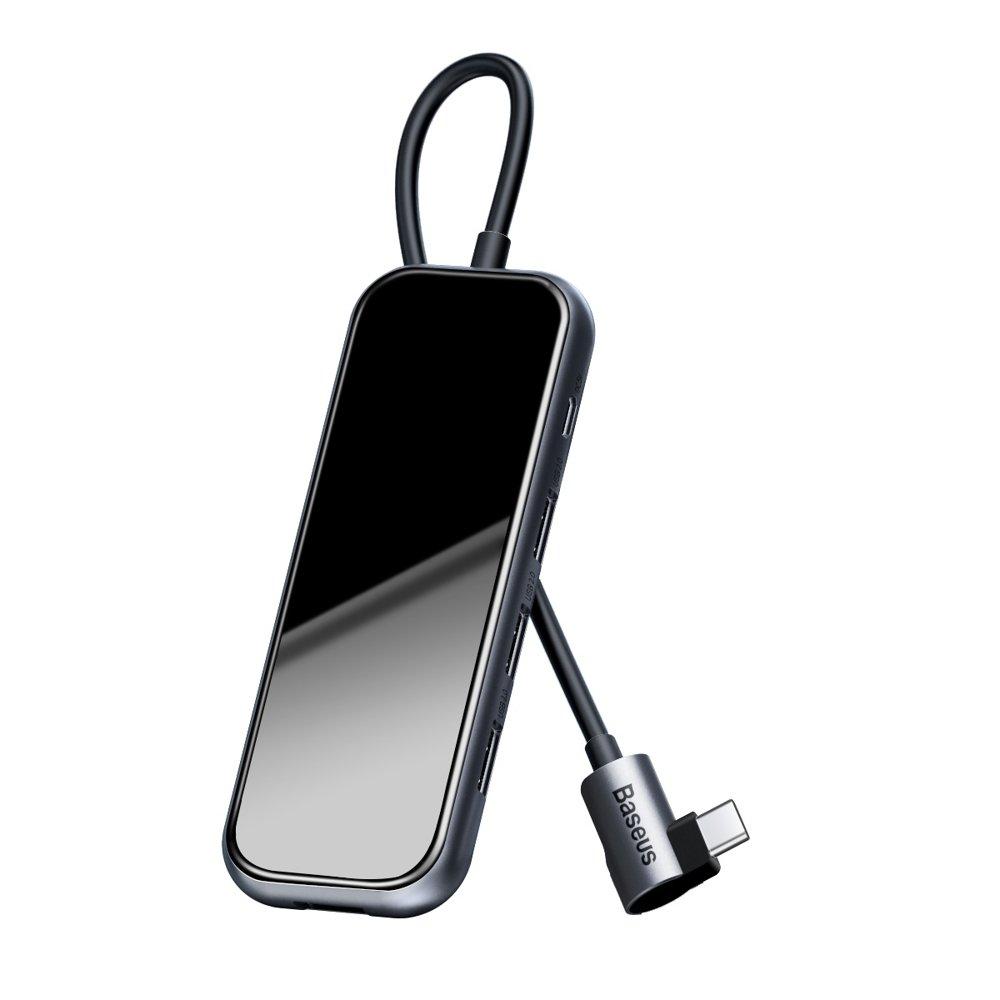 Переходник Baseus Multi-functional HUB Type-C to 4xUSB2.0, Deep Grey (CAHUB-JZ0G)