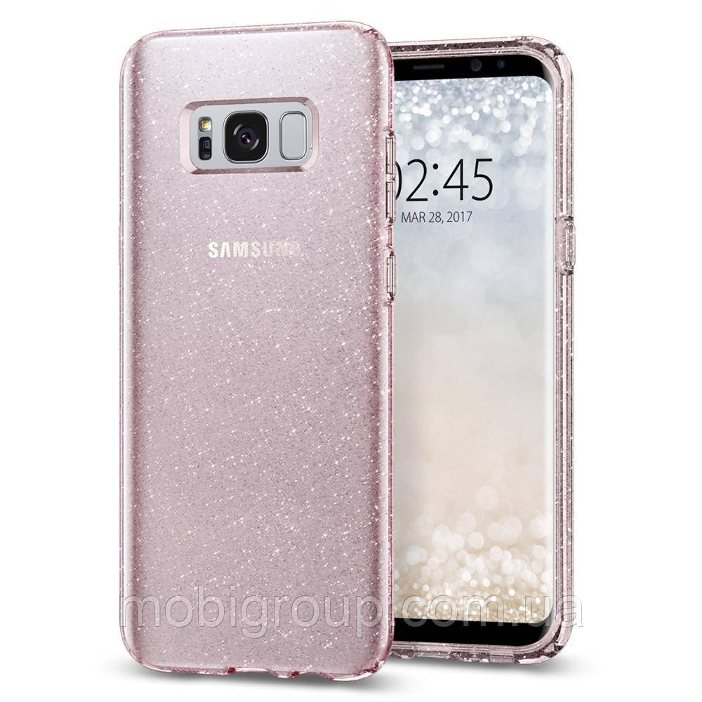 Чохол Spigen для Samsung Galaxy S8 Plus Liquid Crystal Glitter, Rose Quartz (571CS21667)
