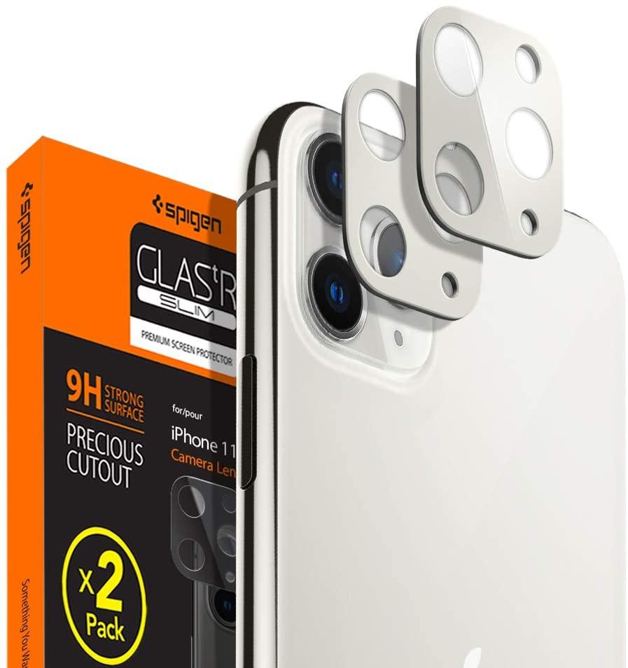 Захисне скло на камеру Spigen для iPhone 11 Pro Max / 11 Pro Full Cover (2 шт.), Silver (AGL00502)