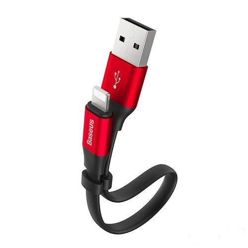 Кабель Baseus USB Cable to Lightning Nimble 23 cm, Red (CALMBJ-B91)