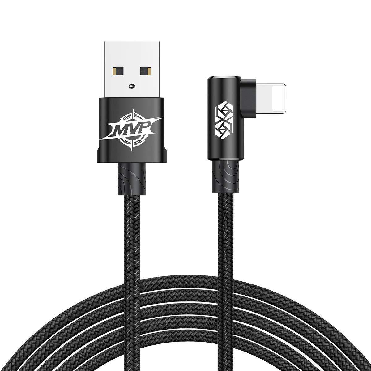 Кабель Baseus для iPhone/iPad/iPod Lightning 2m MVP Elbow, Black (CALMVP-A01)
