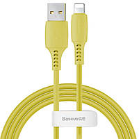 Кабель Baseus Lightning Colourful 2.4A 1.2m, Yellow (CALDC-0Y)