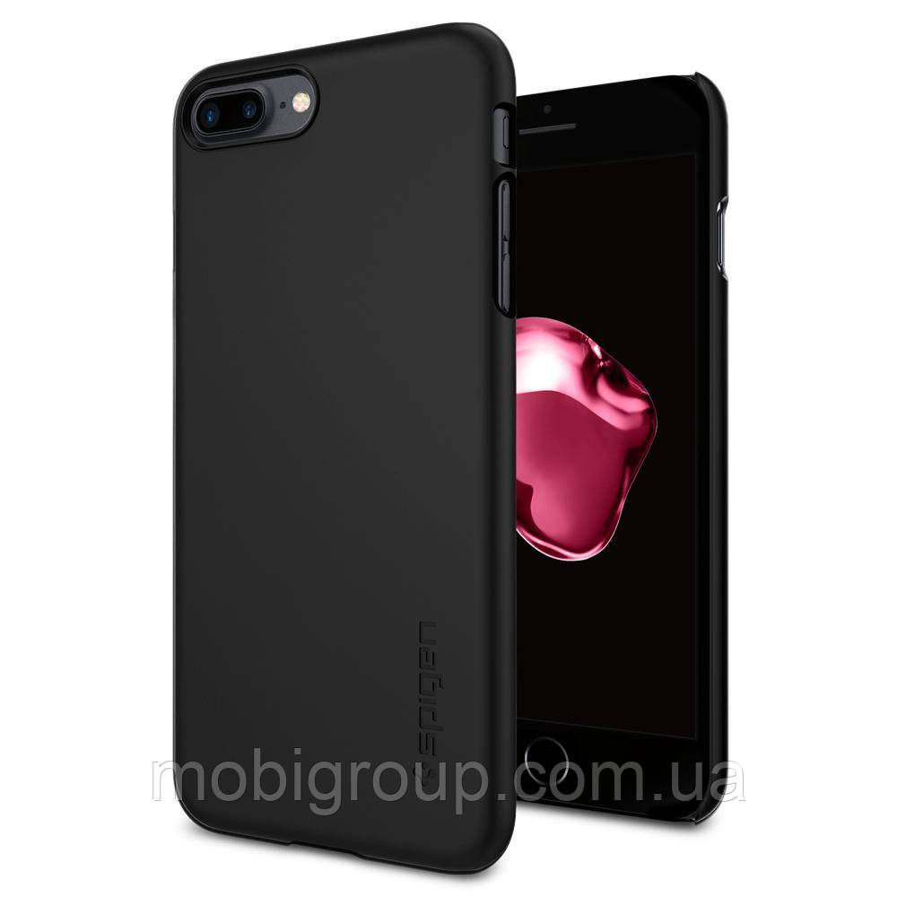 Чохол Spigen для iPhone 8 Plus / 7 Plus Thin Fit, Mat Black