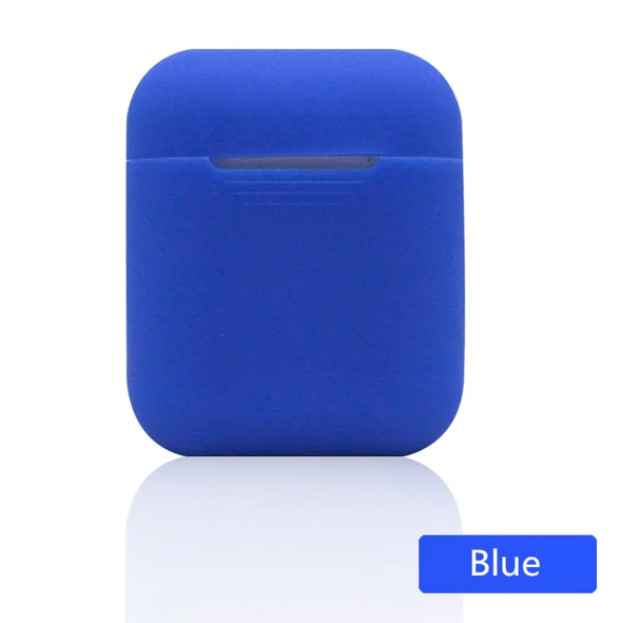 Чохол силіконовий для навушників Apple Airpods, силікон, різні кольори Синій