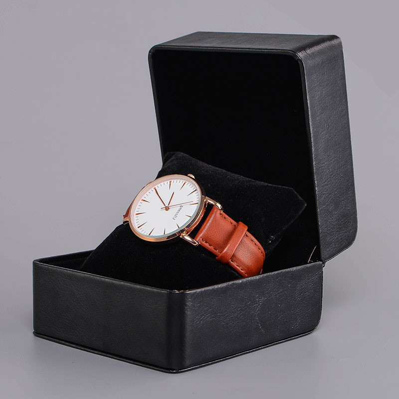 Коробка для годин м'яка (Ш х В х Г) 10х8х11, Чорний, фото 1