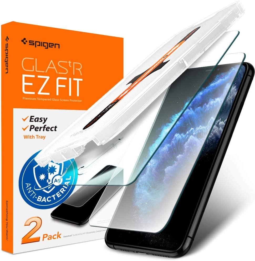 Антибактеріальне Захисне скло Spigen для iPhone 11Pro Max/XS Max (2шт), (AGL01270)