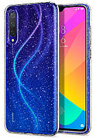 Чехол Spigen для Xiaomi Mi 9 Lite - Liquid Crystal Glitter - Crystal Quartz (S52CS26402)