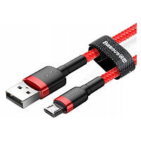 Кабель USB Baseus Cafule MicroUSB 2.4A 1m, Red (CAMKLF-B09)