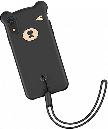 Чохол Baseus для iPhone XR Bear Silicone Case, Black (WIAPIPH61-BE01)