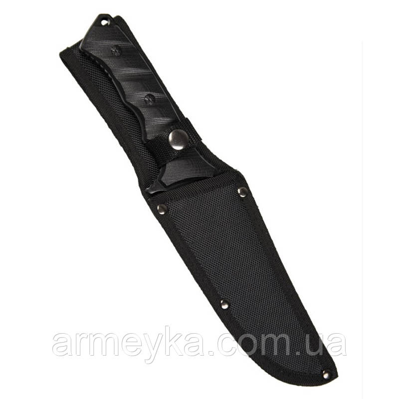 Ніж, Kampfmesser G10, чорний, сталь, Mil-Tec Німеччина