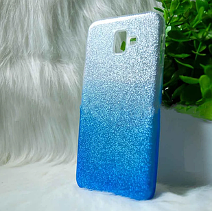 Силіконовий чохол Samsung J5 "Блискітки" Сіро-синій (grey-blue)