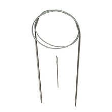 Набір кругові спиці металеві на троссе + голка, 80 см, Діаметр 2,0 мм