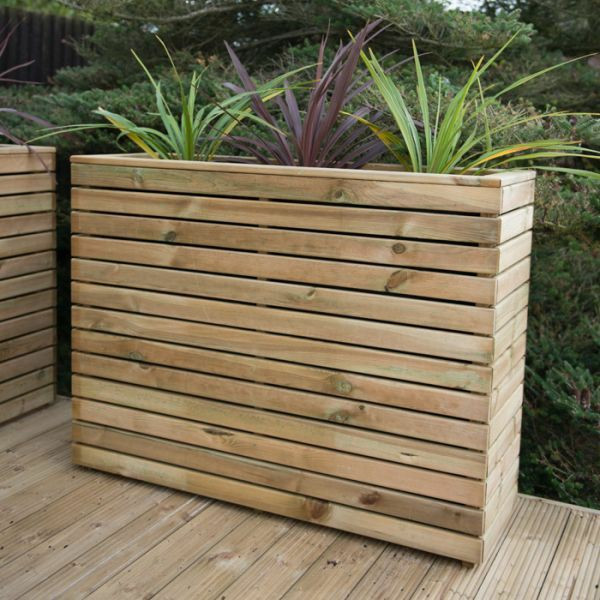 Вазон дерев'яний. Дерев'яне кашпо для тераси 1100х900х200 мм, фото 1