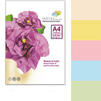 Набор цветной бумаги А4 из 5 пастельных цветов 80 г/м2 - 250 листов, Spectra Color