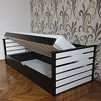 Ліжко дитяче дерев'яне Телесик з підйомним механізмом (масив бука)