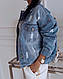 Дуже крута жіноча джинсова куртка з кишенями на осінь, фото 6