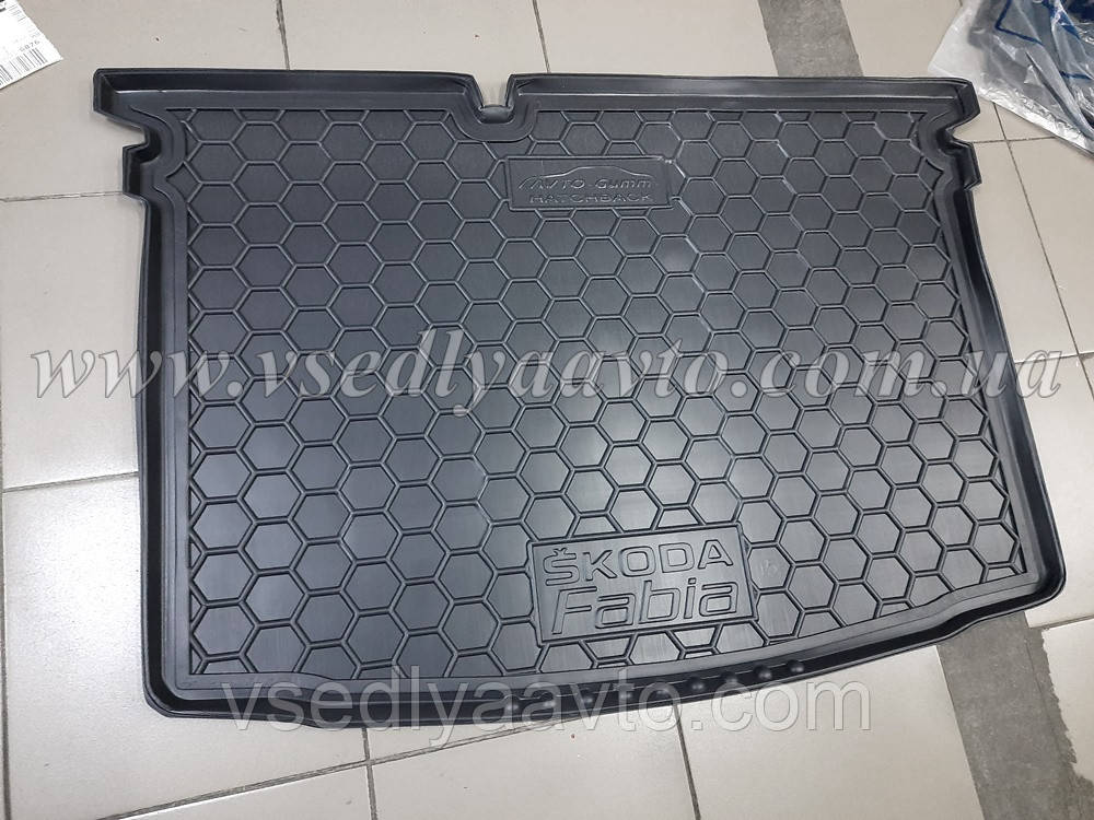 Килимок в багажник SKODA Fabia з 2014 р. хетчбек (AVTO-GUMM) поліуретан