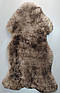 Натуральна хутряна накидка з овечої шкіри з темними кінчиками 1.25 см * 60 см., фото 3