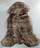 Натуральна хутряна накидка з овечої шкіри з темними кінчиками 1.25 см * 60 см., фото 2