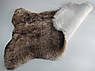 Натуральна хутряна накидка з овечої шкіри з темними кінчиками 1.25 см * 60 см., фото 4