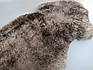 Натуральна хутряна накидка з овечої шкіри з темними кінчиками 1.25 см * 60 см., фото 5