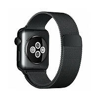 Ремінець для годинника Milanese loop steel bracelet Apple watch, 38-40 мм Black, фото 2