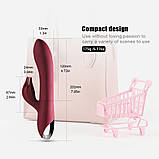 Подвійний фаллоімітатор вібратор для жінок Кролик вібратор для клітора Великий жіночий вібратор ділдо фалос, фото 3