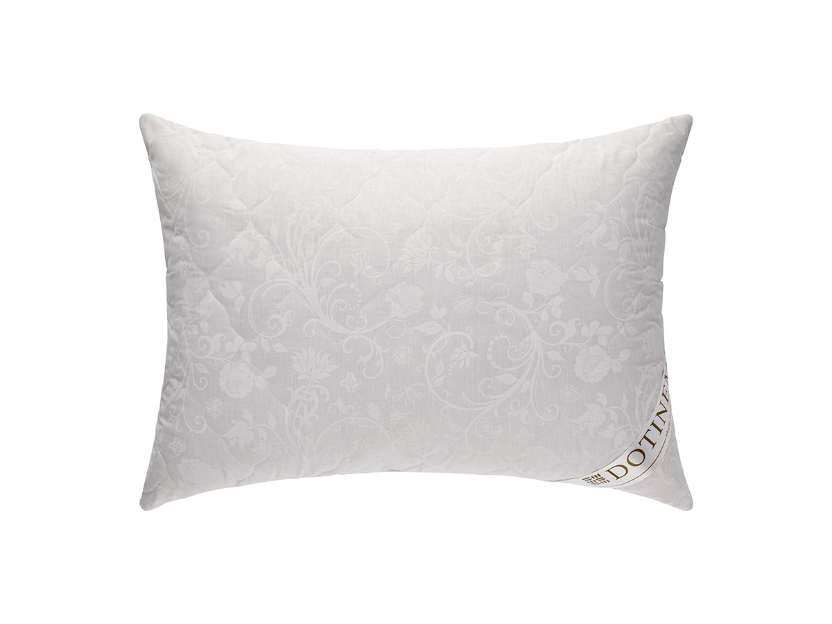 Белая подушка для сна 50х70 "OLIMPIA" стеганый сатин шариковый холлофайбер (210138) - фото 2 - id-p488808099