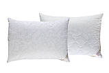 Біла подушка для сну 50х70 "OLIMPIA" стьобаний сатин кульковий холофайбер (210138), фото 3