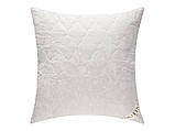 Біла подушка для сну 70х70 "OLIMPIA" стьобаний сатин кульковий холофайбер (210139), фото 2