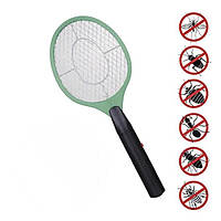 Электрическая мухобойка аккумуляторная Rechargeable Mosquito-hitting Swatter (Зелёный)