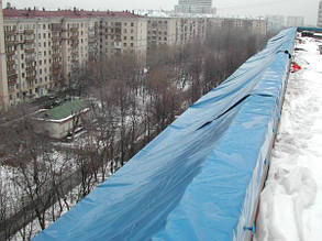 Применение тентов для строительных работ, строительство ЖК "Зверинецкий", г.Киев 3