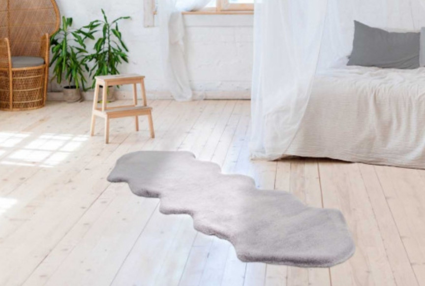 Килим Rabbit Double Sheepskin grey/blue 60x180
