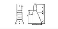 Сходи Kripsol ESP 4+1 ступ.(для збірних басейнів h=1,2 m)