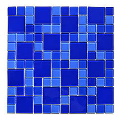 Мозаїка, скляна, Aquaviva Cristall Dark Blue DCM305 (23 мм - 48 мм)