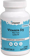 Vitacost Vitamin D3 2000 UI (50 мкг) мини капсулы с сафлоровым маслом, 120 капсул