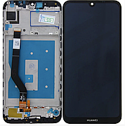 Дисплей (екран) для Huawei Y7 (2019) (DUB-LX1) + тачскрін, колір чорний, з рамкою