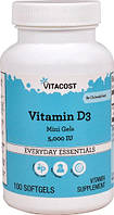 Vitacost Vitamin D3 5000 IU (125 мкг) витамин D3 мини капсулы с сафлоровым маслом 100 капс