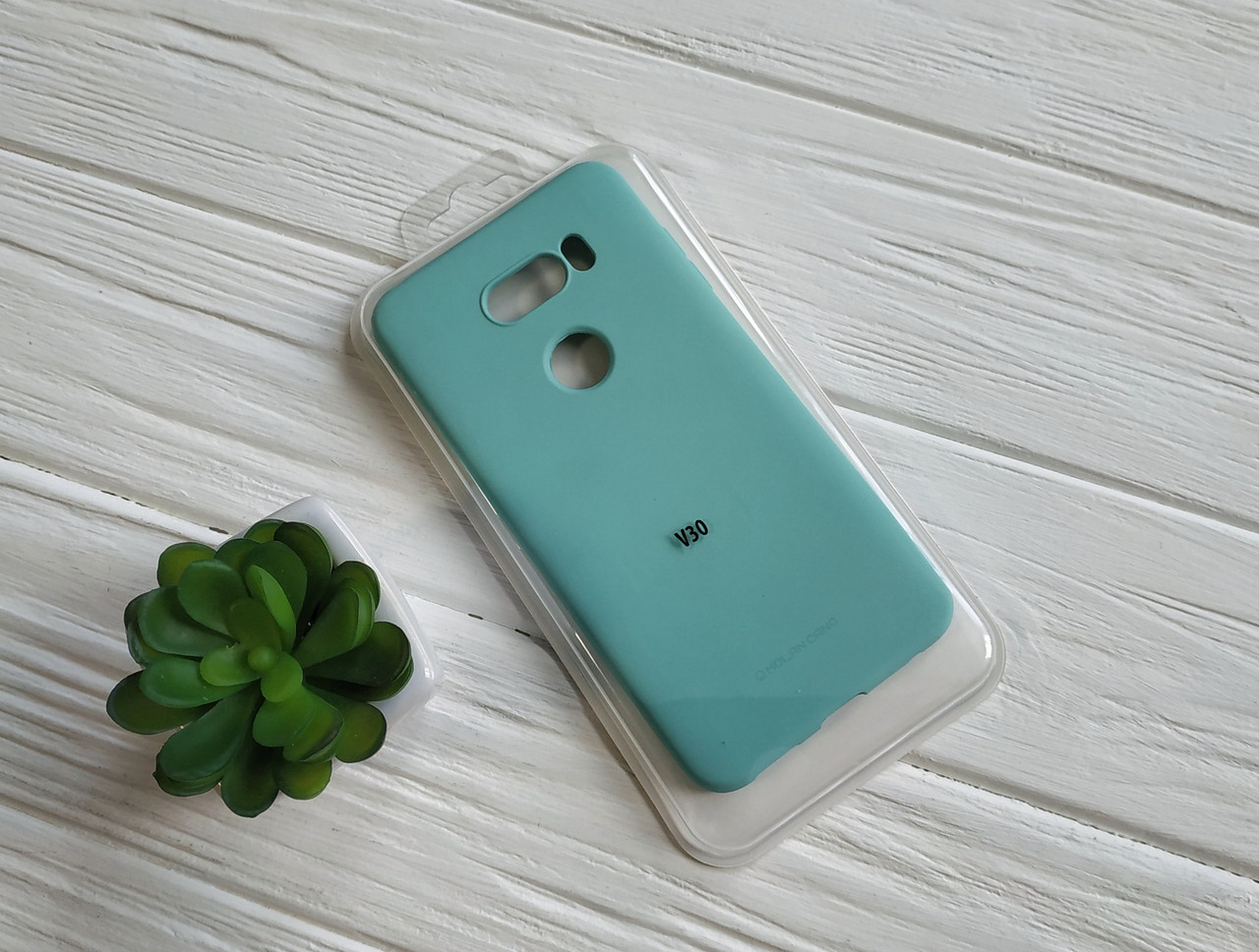 Матовий силіконовий чохол бампер для LG V30 <unk> Plus бірюзовий тонкий софт тач