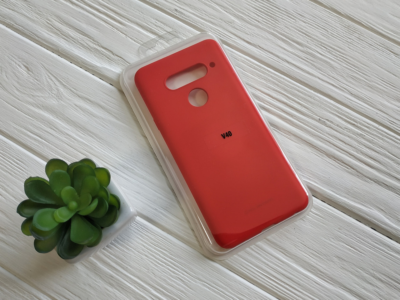 Матовий силіконовий чохол для LG V40 Thinq червоний тонкий софт тач