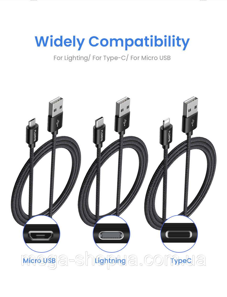 Кабель для швидкого заряджання iPhone USB - Lightning 1м. Зарядний зарядка кабель шнур Apple айфон лайтнінг X1A