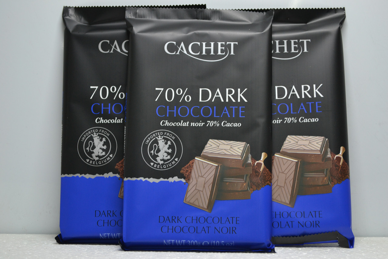 Cachet Шоколад чорний 70% (300 г)