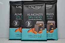 Cachet Шоколад чорний із мигдалем 54% (300 г.)