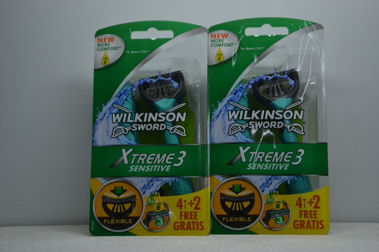 Одноразові станки для гоління Wilkinson Xtreme3 Sensitive (6шт.)