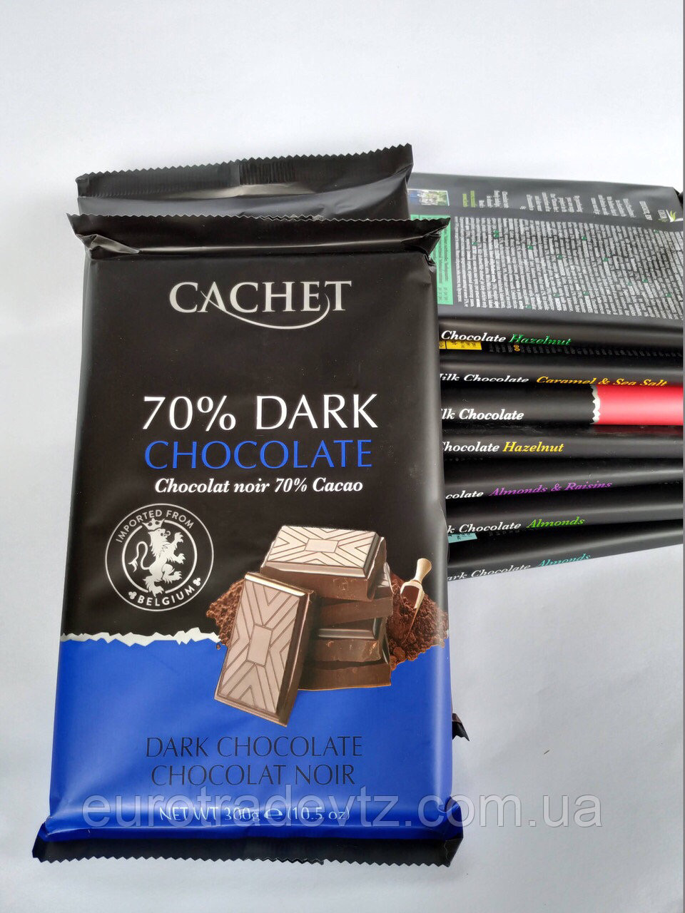 Шоколад Екстра чорний 70% какао CACHET EXTRA DARK CHOCOLATE 70% COCOA 300 г