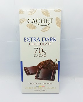 Шоколад екстра чорний Cachet Extra Dark 70% 100 г