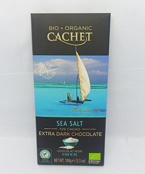 Cachet organic extra dark 72% Sea Salt 100Г