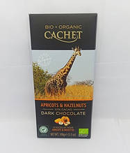 Шоколад Cachet Dark Chocolate With Apricots & Hazelnuts Tanzania, 57% Cocoa 100 г