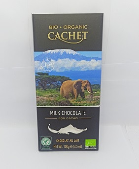 Шоколад органічний молочний Cachet Milk Chocolate Organic 100 Г